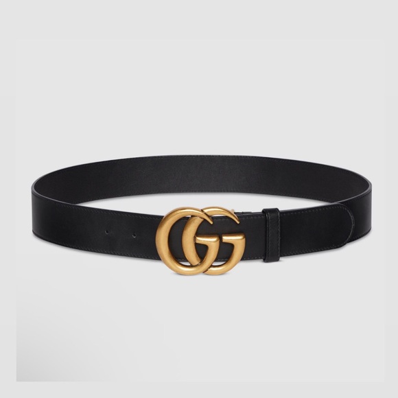 Gucci Accessories - Gucci Black Belt with Gold GG Buckle